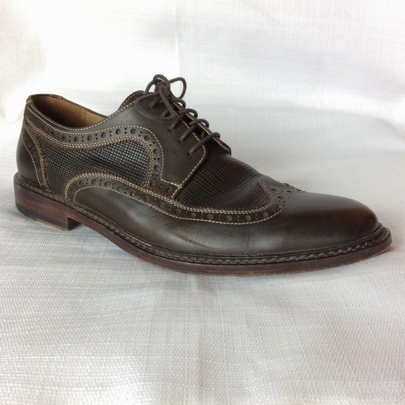 Johnston & Murphy Dark Brown Textured Wingtip Derby main image 3